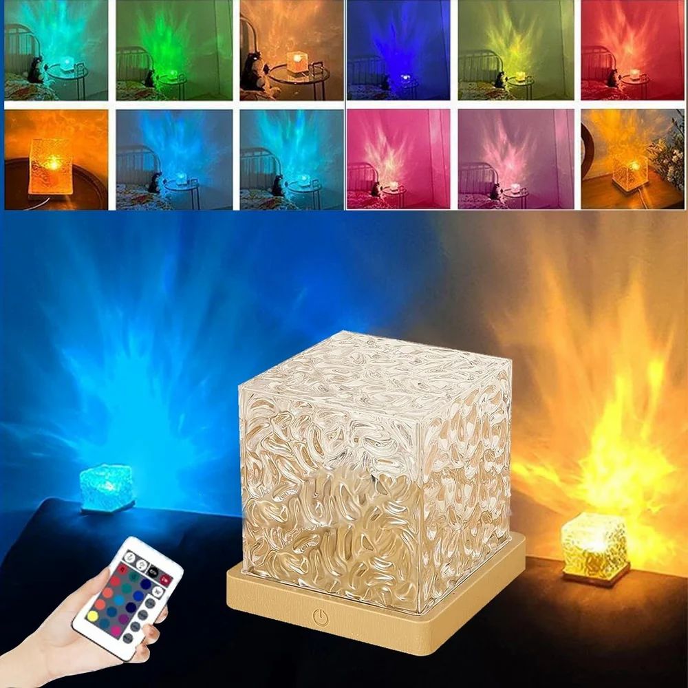 LED 3D Ocean Wave Projector Night Lamp