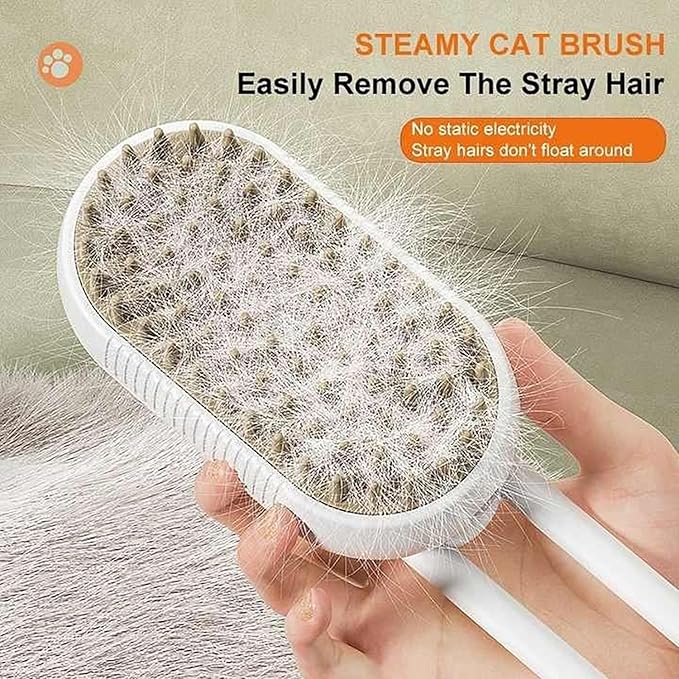 Steam Brush for Dog Cat 3 in 1 Water Brush