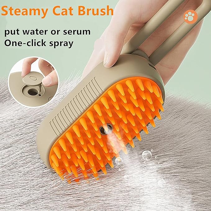 Steam Brush for Dog Cat 3 in 1 Water Brush